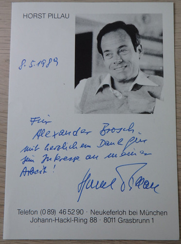 Autogramm autograph horst - autogramm/autograph,