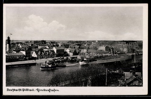 Pillau hinterhafen mit - pillau,,