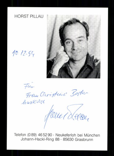 Horst pillau autogrammkarte - horst,