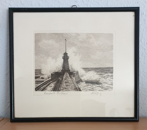 Kunstdruck signiert seestadt - signiert,